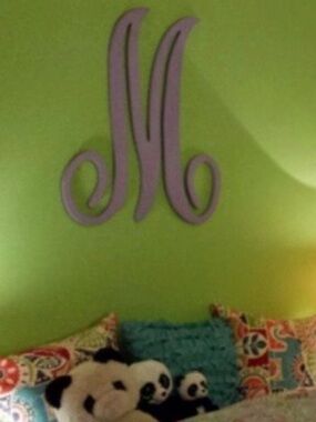 Pottery Barn Kids Large Decorative Monogram Letter M in Lavender
